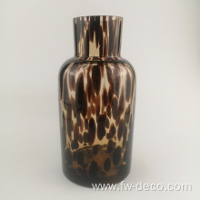 tortoise shell leopard print pattern leopard vase